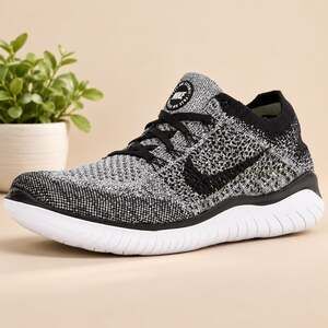 NWT Nike Women’s Free RN Flyknit 2018 Running Shoes Black Size 6